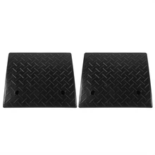 2pcs Heavy Duty Rubber Curb Ramps for Car Vehicle Motorbike Wheelchair Threshold Ramp