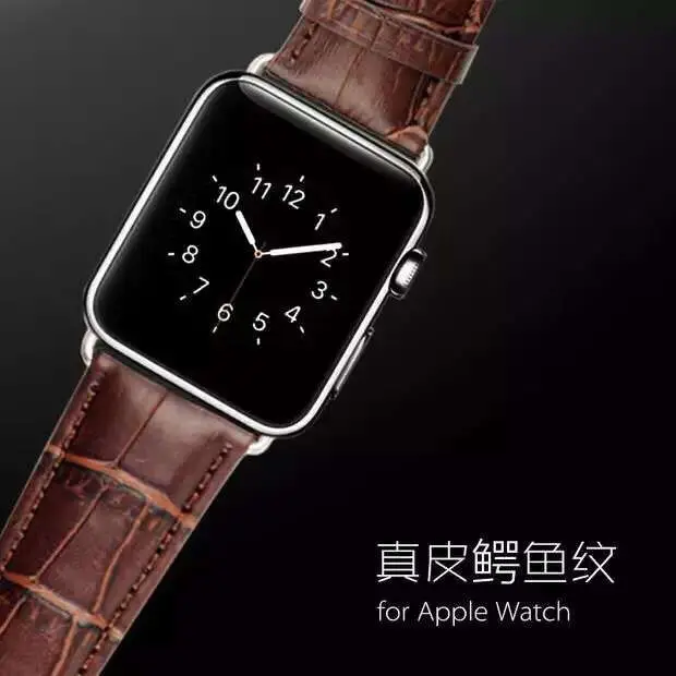 Ремешок из натуральной крокодиловой кожи для Apple Watch band iWatch se Series 6/5/4/3/2/1 Sport Edition 38 42