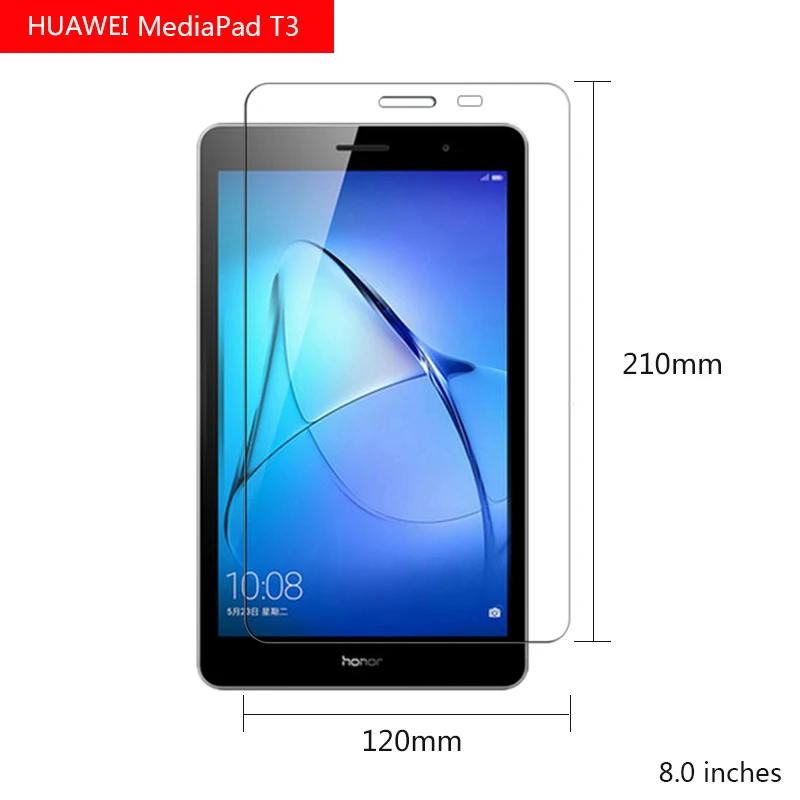 2 упаковки закаленное Стекло для huawei Медиа Pad T3 8,0 гироборд с колесами 8 дюймов прозрачная защитная пленка Экран протектор для huawei планшет закаленная пленка для Pad