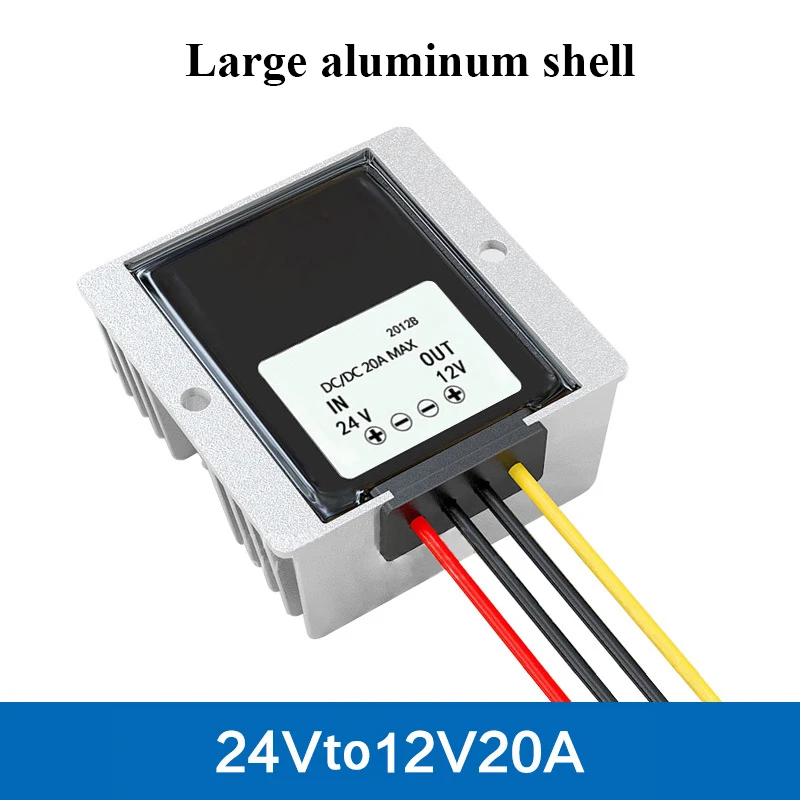 24 В до 12 В 1A 2A 3A 5A 8A 10A 12A 15A 20A 30A понижающий преобразователь постоянного тока 24 В до 12 В DC-DC регулятор напряжения для автомобиля на солнечной батарее - Цвет: 24V TO 12V 20A