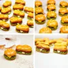 10Pcs/Set Mini Simulation Food Hamburger Pretend Play For Doll Kitchen Toys Dollhouse Miniatures Classic Charms DIY Decoration 3