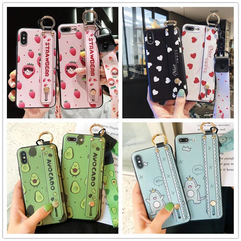 Чехол с ремешком на запястье для Oppo Reno Z 10x R17 Pro R11s R11 R9 R9S Plus R15 Dream Mirror Holder Lanyard Cover |