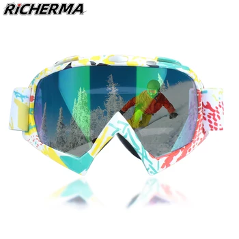 

2020 Fashionable Motocross Glasses Flexiable Anti-UV Colorful Lens Dirt Bike Glasses Skiing Snowmobile Snowboard Helmet Glasses
