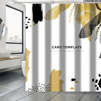 

Modern Simplicity Yellow Leaves Shower Curtain Waterproof Bathroom Curtain Home Decoration Bath Curtains Farmhouse Decor