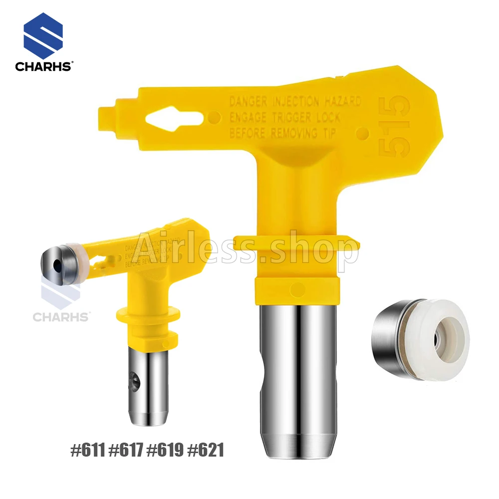 

6 series Airless sprayer Tips 611/617/619/621 yellow nozzle Airless Paint Spray Gun / Airless Sprayer Spraying Machine Parts