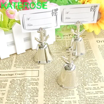 

12PCS "Nautical Anchor" Kissing Bell Place Card/Photo Holder Beach Themed Wedding Party Decoration Favors