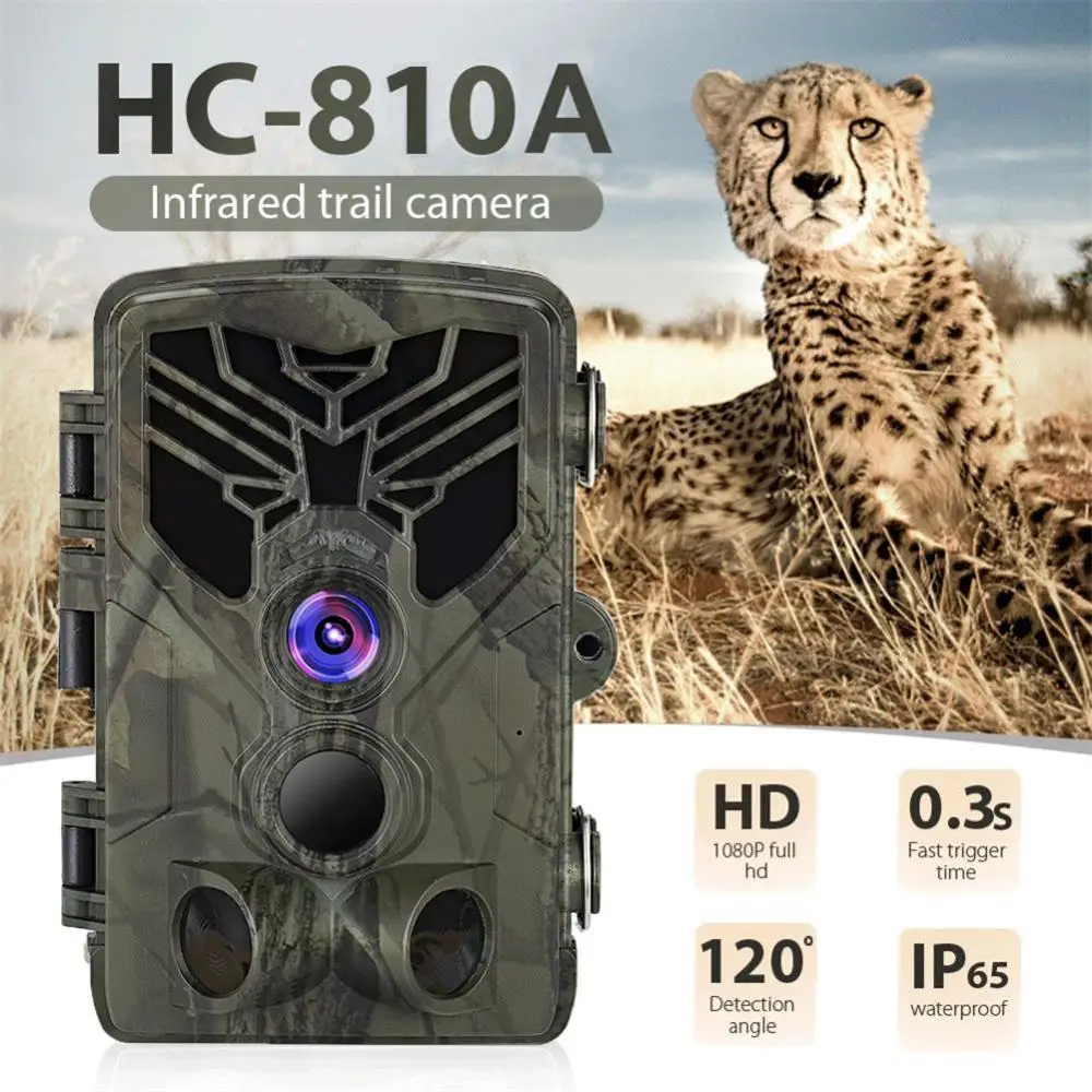 

HC-810A Hunting Trail Camera HD Wildlife Camera Night Vision Motion Activated Outdoor Trigger Wildlife Scouting 16MP 1080P 940nm