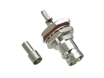 

1Pcs Connector BNC Female jack Nut Bulkhead Window Crimp For RG316 RG174 LMR100 Cable RF Adapter Coaxial High Quanlity