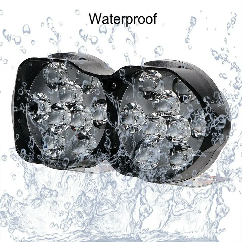 30 Вт 18-светодиодный двойной прожектор для мотоцикла, внешние Противотуманные фары для вождения