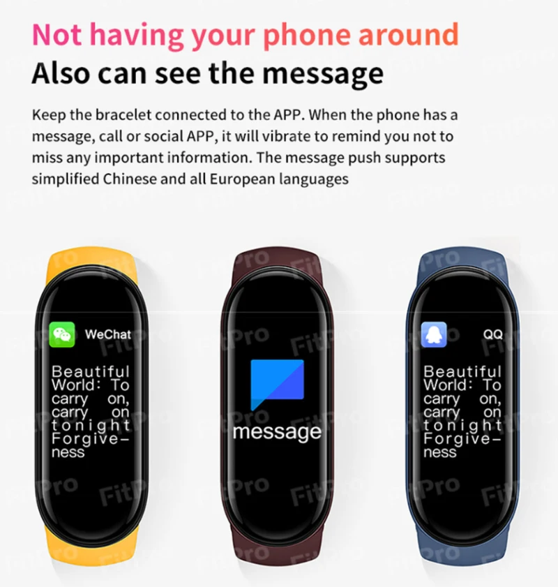 M6 Smart Bracelet AMOLED Screen M6 Bluetooth-compatible Smartband Heart Rate Fitness Tracker Sport IP67 Waterproof SmartBand