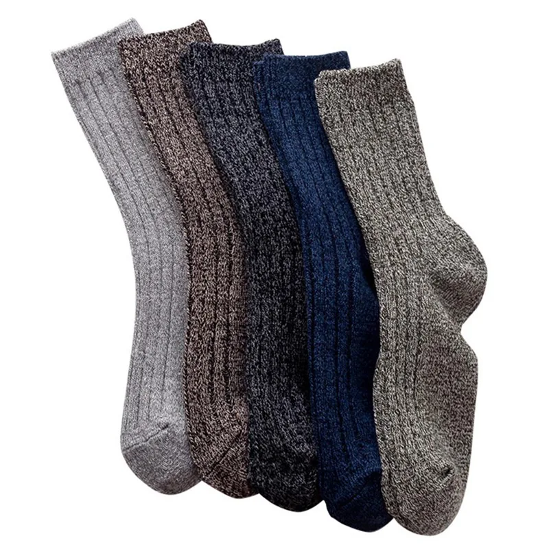 5 пар Японские Женские шерстяные носки с жирной линией поиска; Новинка; сезон осень; хлопковые носки; женские носки в полоску