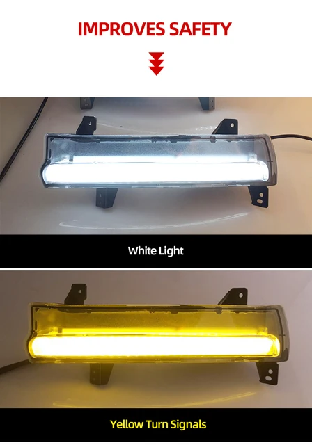 Pevolgen LED Daytime Running Light for Jeep Compass 2011-2016 Car Fog Light  Waterproof Turn Signal Lamp