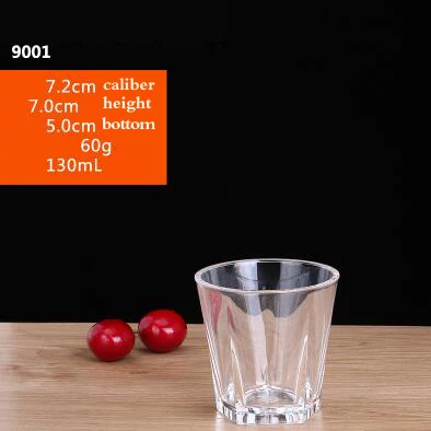 Акриловая PC прозрачная чашка многоразовая лучше, чем стекло 1 шт. рюмка короткий стеклянный для водки из стекла китайский белый бокал для вина с логотипом - Цвет: 9001
