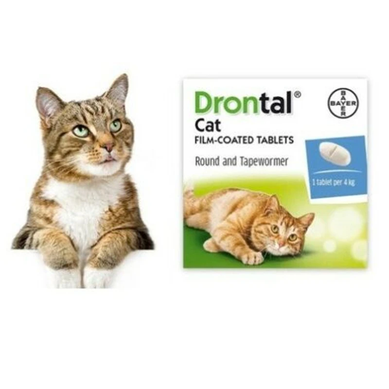 

Bayer Drontal Dewormer for Cat Allworms Round and Tap Worm 8/40 Tabs
