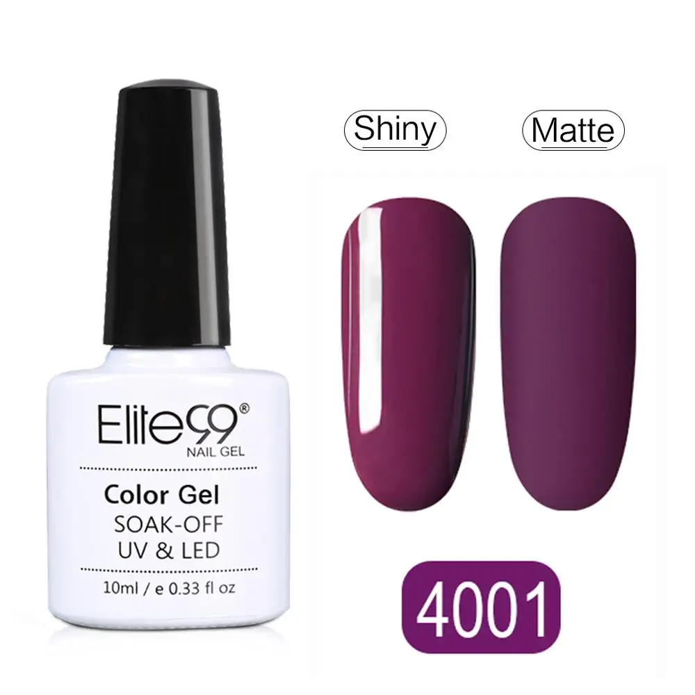Elite99 матовый цветной УФ-гель для ногтей 10 мл чистый отмачиваемый лак для ногтей УФ гель лак верхняя основа лак Лучший лак гель - Цвет: 4001