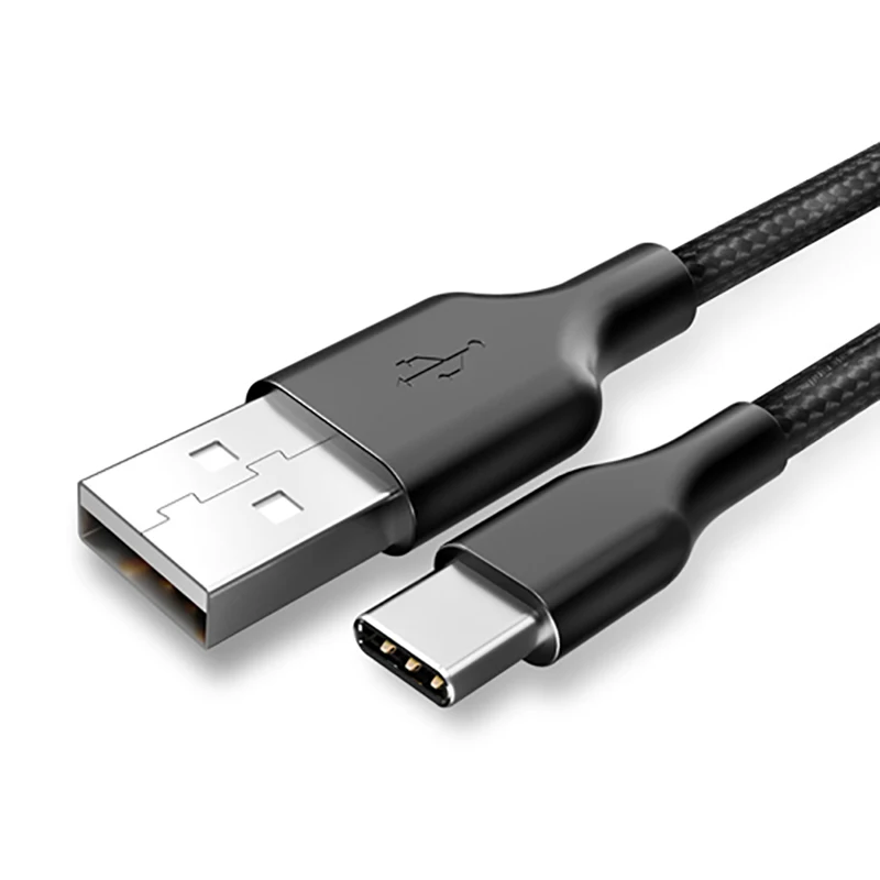 1m 2m 3A быстро Зарядное устройство micro usb/type-c/8 pin usb кабель плетеный строка данных для samsung huawei - Цвет: Черный