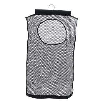 

1pc Mesh Folding Dirty Laundry Bag Hanging On The Wall Door Storage Basket Portable Space Saving Household Storage Bag
