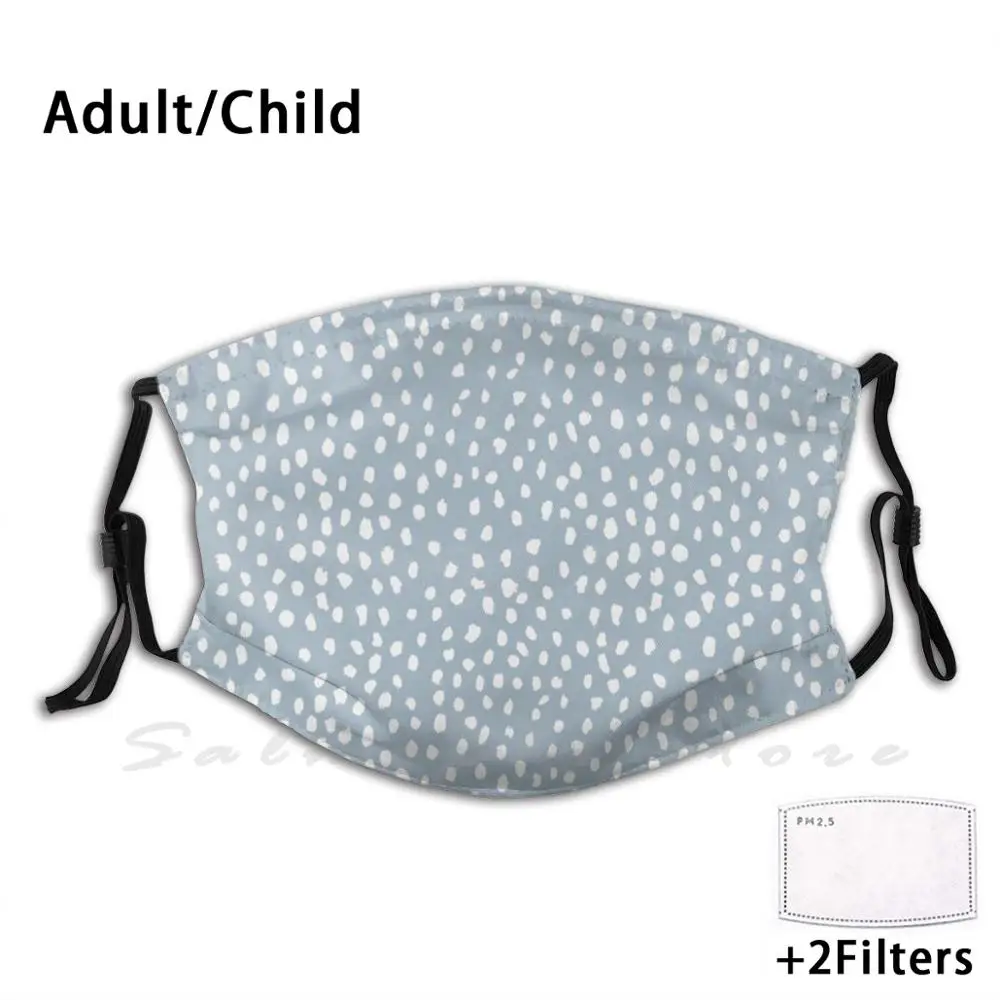 

Blue Dalmatian Print Adult Kids Anti Dust Filter Diy Mask Dalmatian Leopard Polka Dots Pattern Cute Pastel Animal Animal Print