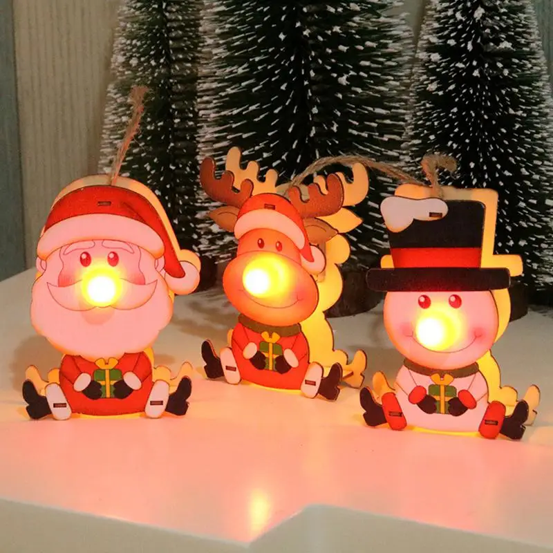 GloryStar Рождественский Декор деревянные Рождественские Подвески DIY поделки