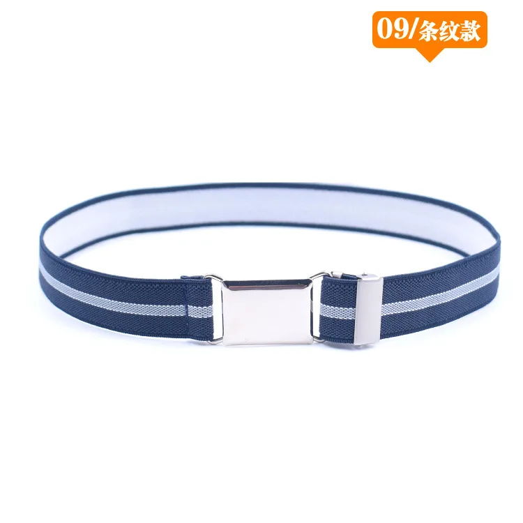 Waist Belt Детские эластичные штаны в полоску с регулируемым поясом и цветочным принтом для мальчиков и девочек - Цвет: Waist Belt