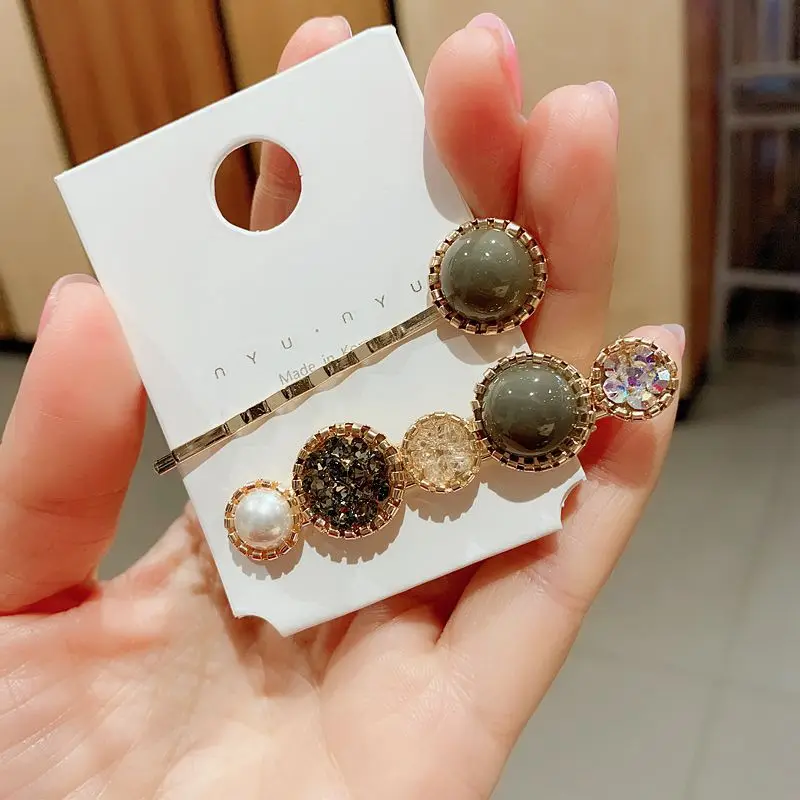 2 шт./компл. Bling для девочек прекрасные украшения для волос жемчужные Заколки сладкий средства по уходу за волосами зажим для волос заколка для волос, для детей, корейский стиль, Женские аксессуары для волос комплект - Цвет: NO4