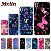 Dla Huawei Y9 2019 skrzynki pokrywa 6.5 motyl drukowane TPU krzemu miękka tylna pokrywa na Huawei Y 9 Y9 2019 JKM-LX3 LX2 LX1 przypadku telefonu