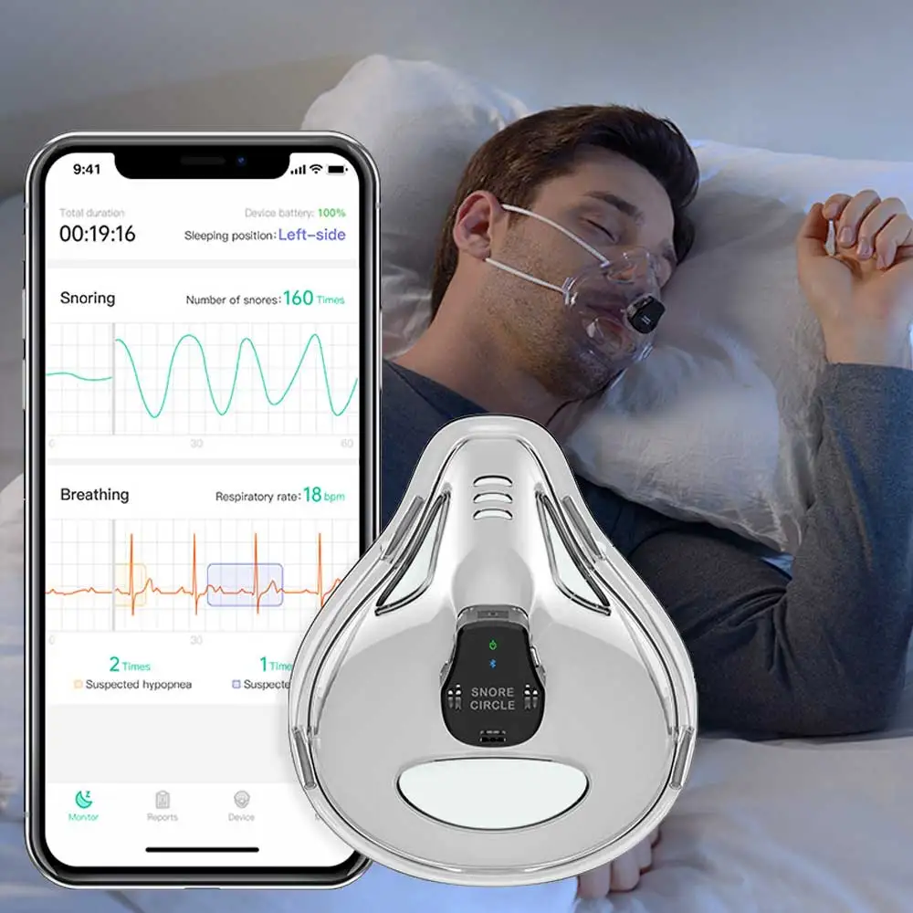Sleep Breathing Apnea Monitor Bluetooth Snoring Device Sleep Breathe
