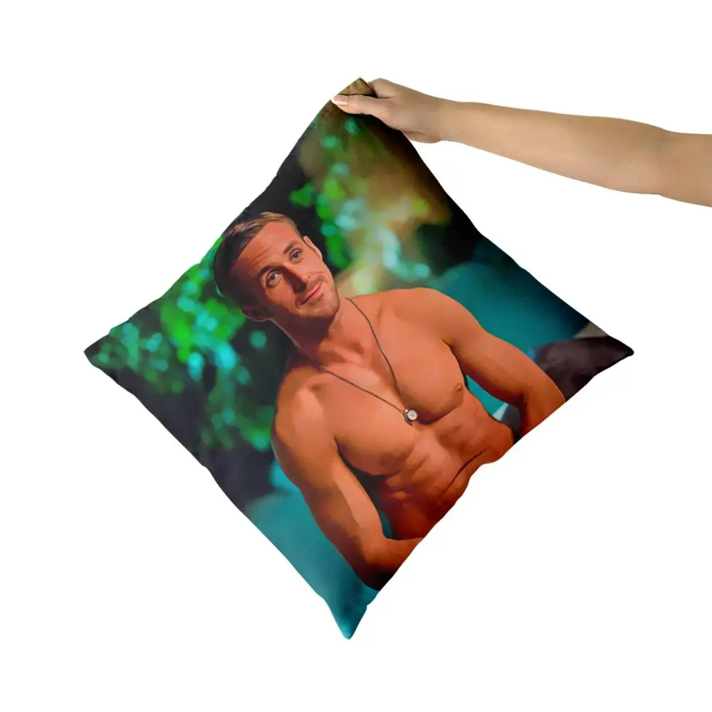 Ryan Gosling topless хлопок холст пользовательские подушки чехлы на заказ подушка, подушка чехлы персонализированные подарки
