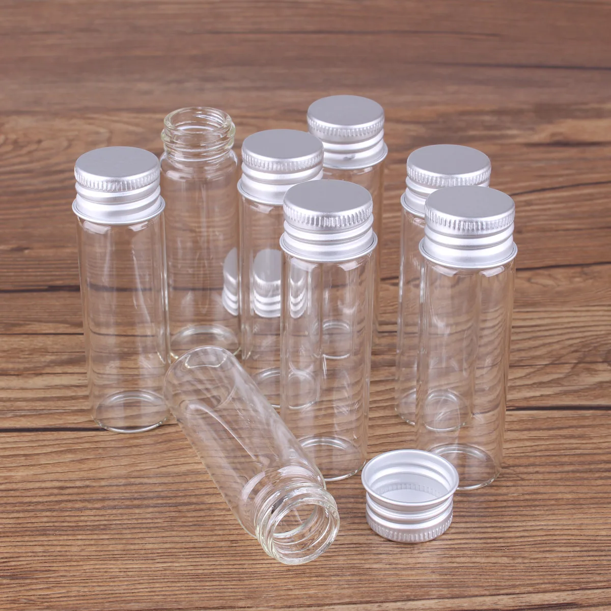 18ml 22*70mm Transparent Glass Bottles with Aluminum Caps Decorative ...