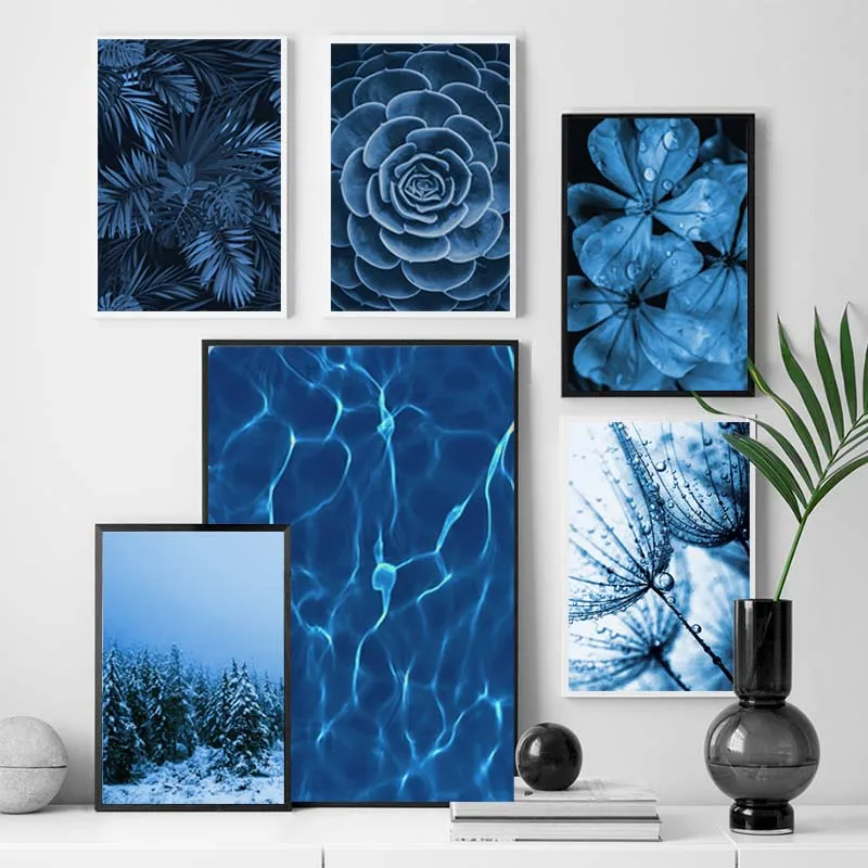 Blue-Plants-Leaves-Flower-Canvas-Painting-Dandelion-Succulents-Wall-Art-Poster-Print-Nordic-Decorative-Pictures-for