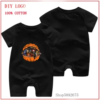 

Summer Hot Sale Newborn Body Suit Baby Pajama Boys Halloween Horror movies Printed Rompers new born baby boy clothes 3to6 months