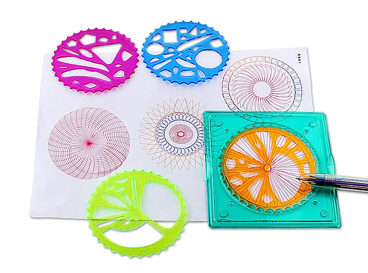 Spirograph игрушки для рисования, набор блокировочных шестеренок и колес, аксессуары для рисования, креативная развивающая игрушка для детей, художественная живопись