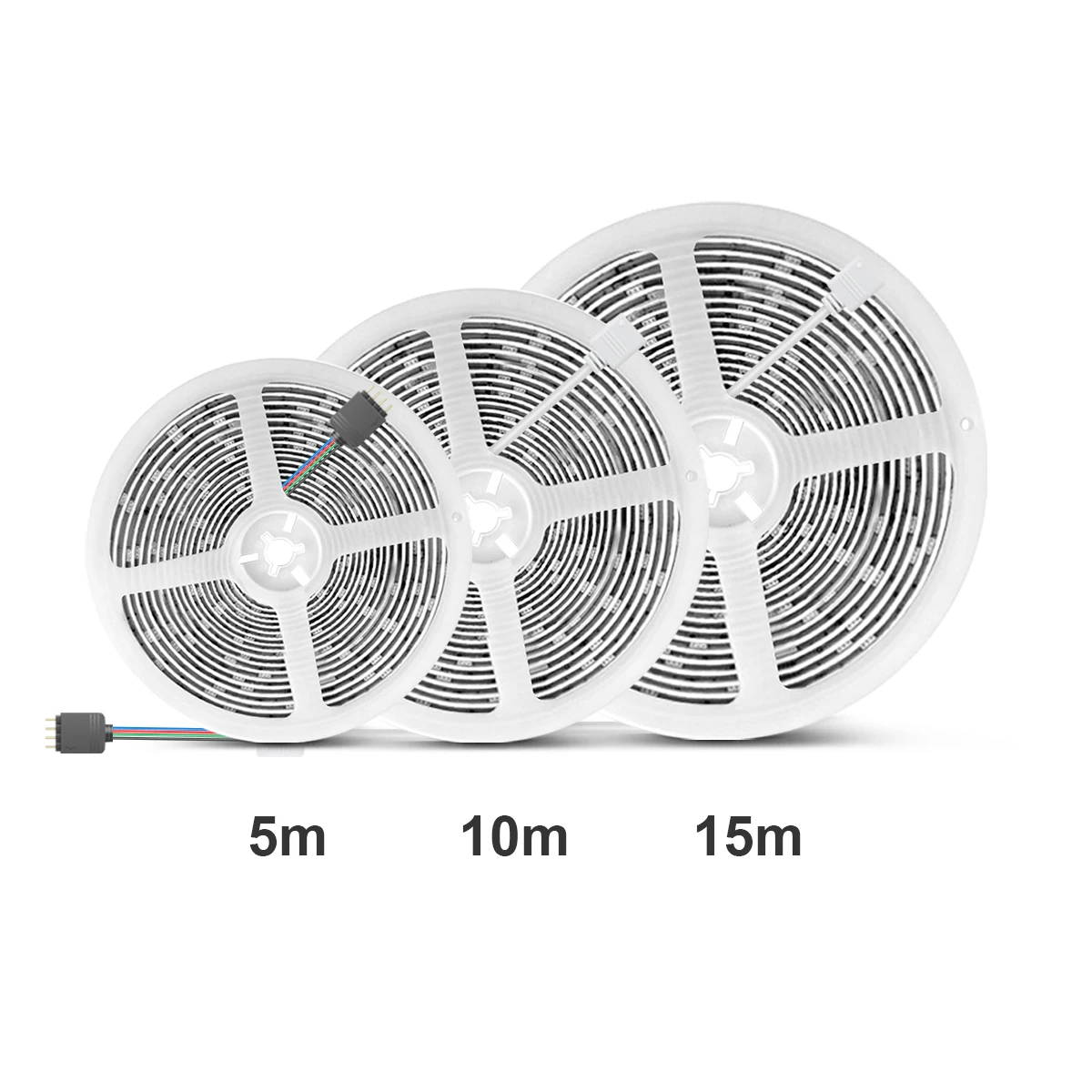Bluetooth Wall Lamp 10M 15M/Roll RGB Flexible LED Light Strip 12V Home Bedroom Ceiling Wall Cabinet Decor Indoor Lighting