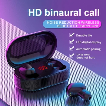 

Wireless Bluetooth Earphone Bluetooth Earbuds With Microphone LED Display Case Earphones Waterproof Noise Cancelling Headsets