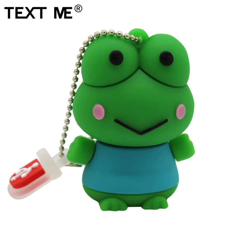 TEXT ME мультфильм Милая лягушка модель usb2.0 4 ГБ 8 ГБ 16 ГБ 32 ГБ 64 ГБ флеш-накопитель USB флеш-накопитель креативный флеш-накопитель