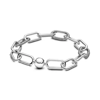 

Authentic 925 Sterling Silver Chains With Round Basic Bracelets For Women 925 Charm Jewelry Gift 15CM/17.5CM/20CM