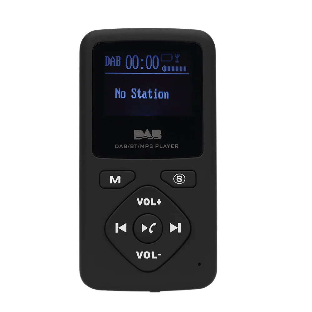 Portable Pocket DAB/DAB+/FM Radio Receiver with Earphone DAB FM Radio LCD Display Screen Rechargeable Battery