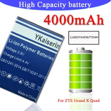 4000 MAh Li3825T43p3h775549 Baterai untuk ZTE Grand X Quad V987 U935 V967 N9810 N9101 Ponsel Baru Produk + Nomor Pelacakan(China)