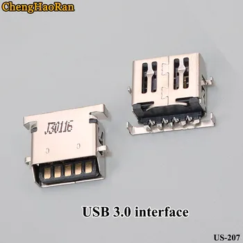 

ChengHaoRan 1pcs USB3.0 interface 3.0 USB socket oblique hole female socket USB socket 9-pin gold-plated pin socket