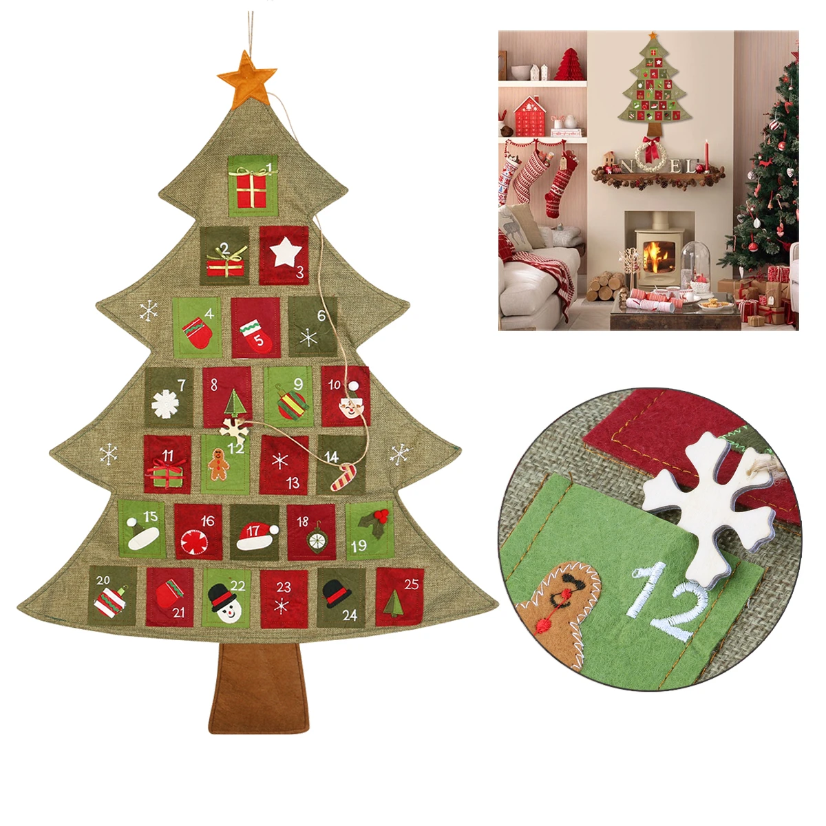 Advent Calendar Advent Calendar XXL Christmas Tree Advent Calendar bag
