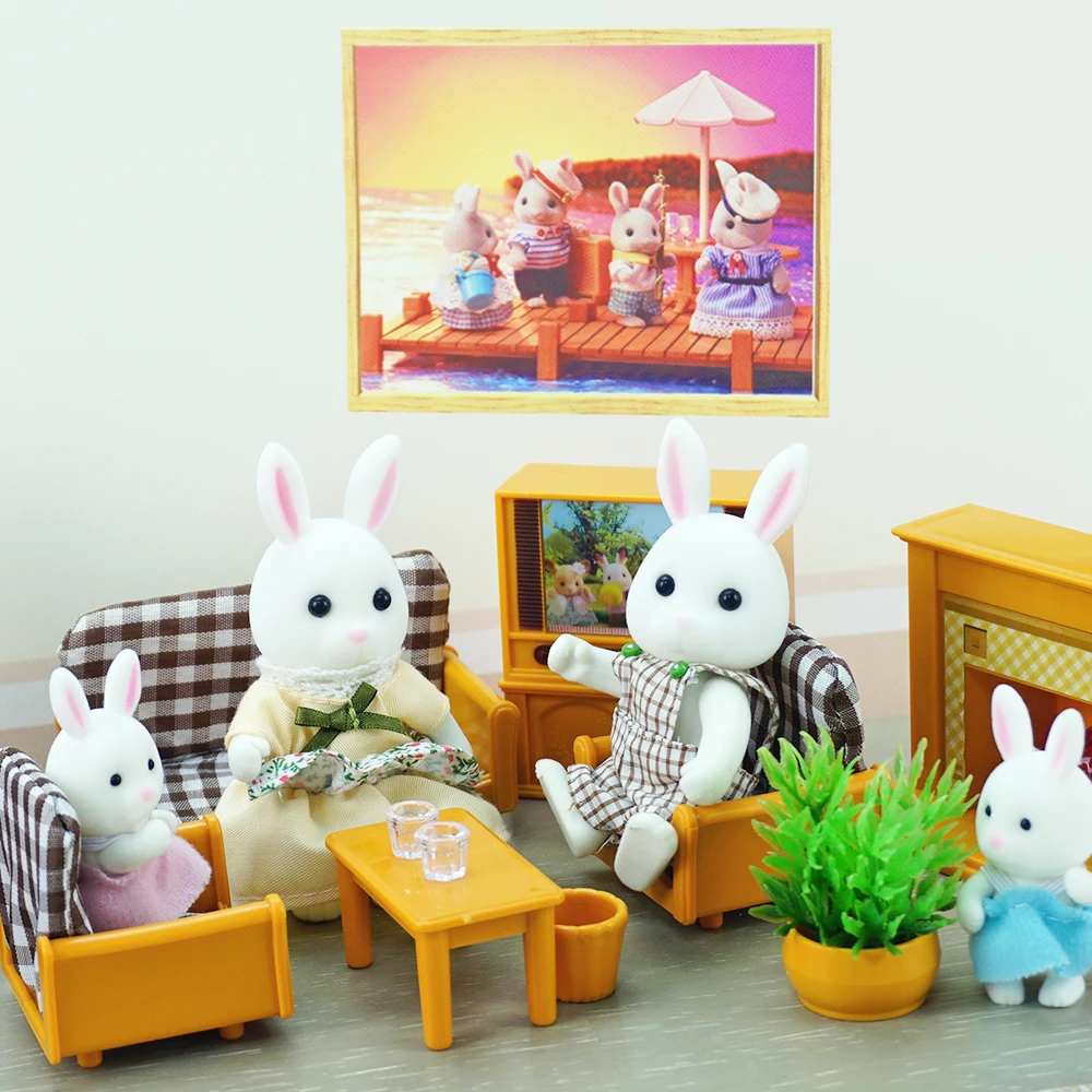 Миниатюрные игрушки для кукольного дома 1/12 кролики 3 7 дюйма | Игрушки и хобби