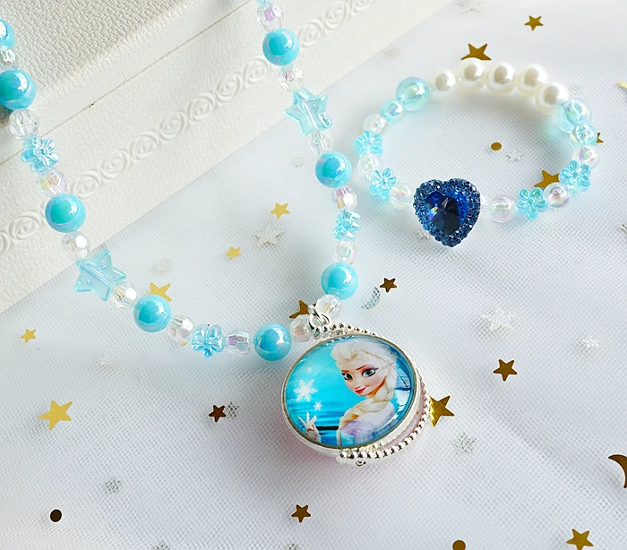 Принцесса детское украшение ручной работы с бусинами DIY маленькая девочка играя браслет ожерелье носить бусы детские игрушки подарок на день рождения