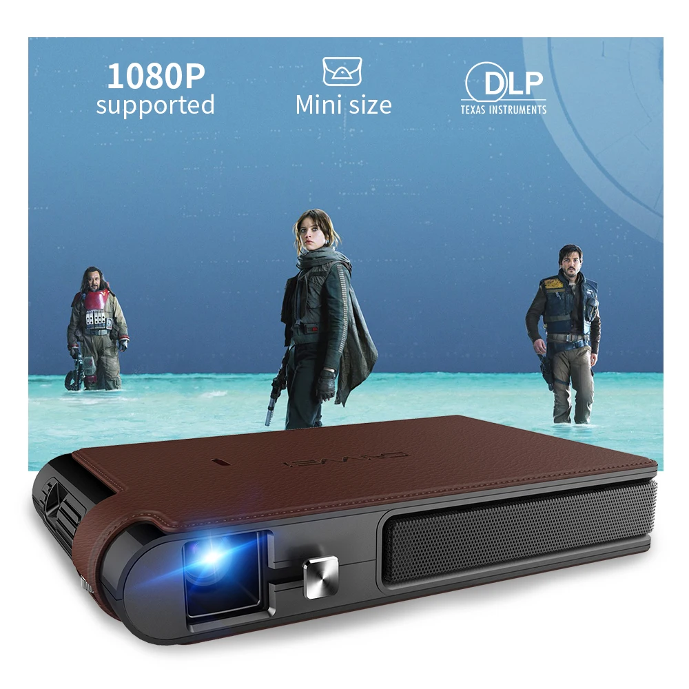 S6W Wifi мини портативный 3D проектор затвора умный Карманный DLP 8400mAh аккумулятор