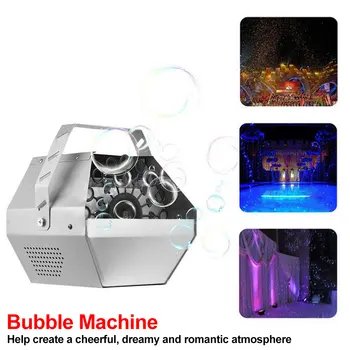 

Mini Portable Auto Bubble Machine with Remote Control Electric Bubble Machine for DJ Bar Party Show Stage Wedding Decor Kid Gift