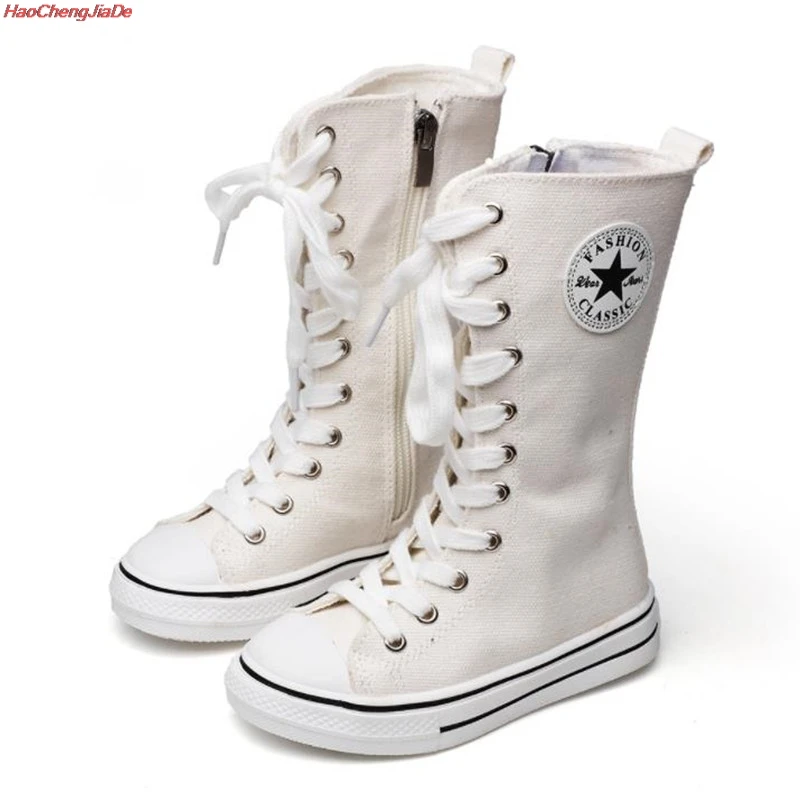 Comprar Zapatillas de moda de alta calidad para niños zapatos de lona de tela blanca y negra suave para niños y niñas botas Martin 2 colores