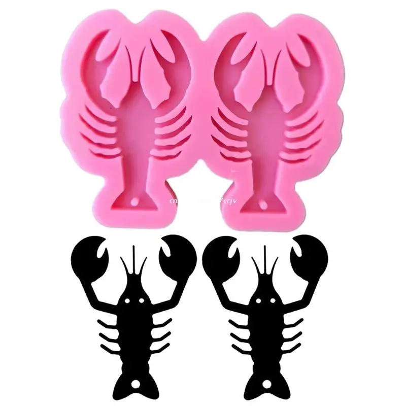 

Lobster Keychain Earrings Epoxy Resin Mold Jewelry Pendant Silicone Mould DIY Crafts Necklace Decorations Casting Tools Dropship