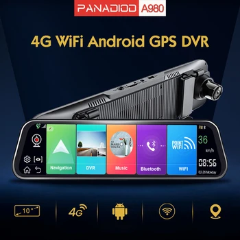 

4G Dash Cam 10 inch Car DVR Rearview Mirror ADAS Android 8.1 FHD For Auto Recorder GPS Navigation Dash Camera Night Vision