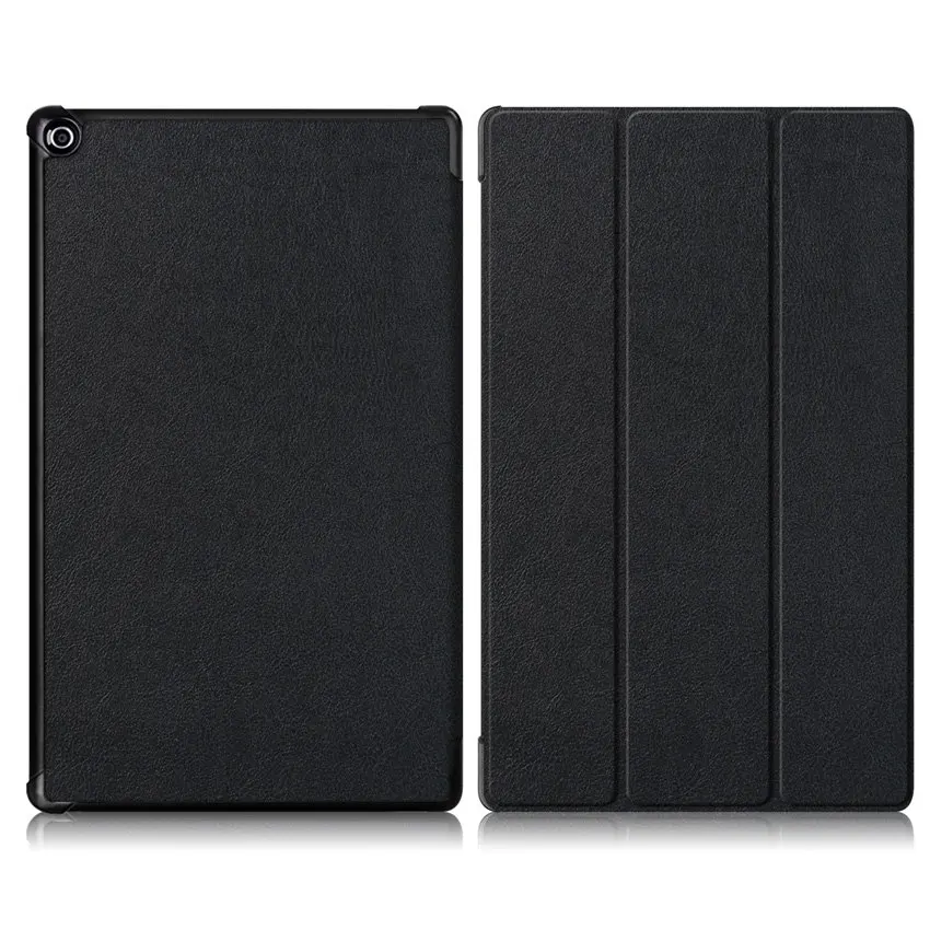 Тонкий чехол для Amazon Kindle Fire HD10 HD 10 10," из искусственной кожи Магнитный чехол для Kindle Fire HD10 чехол - Цвет: Black