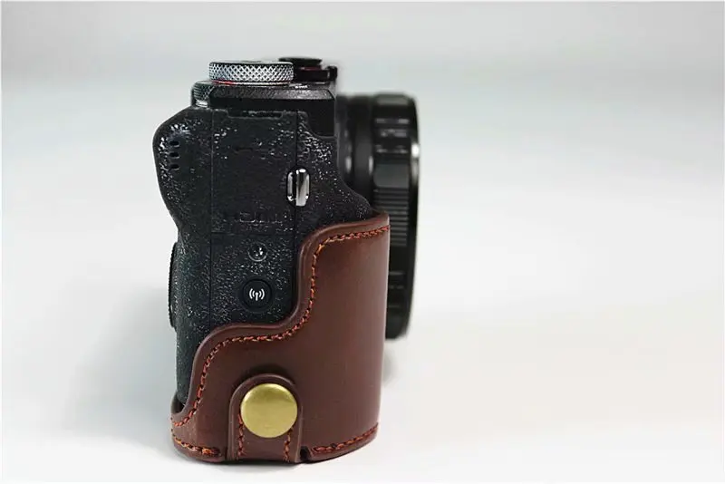 ПУ кожаный чехол для камеры половина сумка для Canon Powershot G5 X Mark II G5XII G5X2 Половина корпуса камеры Нижняя крышка батарейного отсека