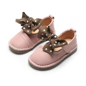 

kids baby girls bow casual shoes spring children's soft bottom princess shoes fashion small leather shoes girls sneakers
